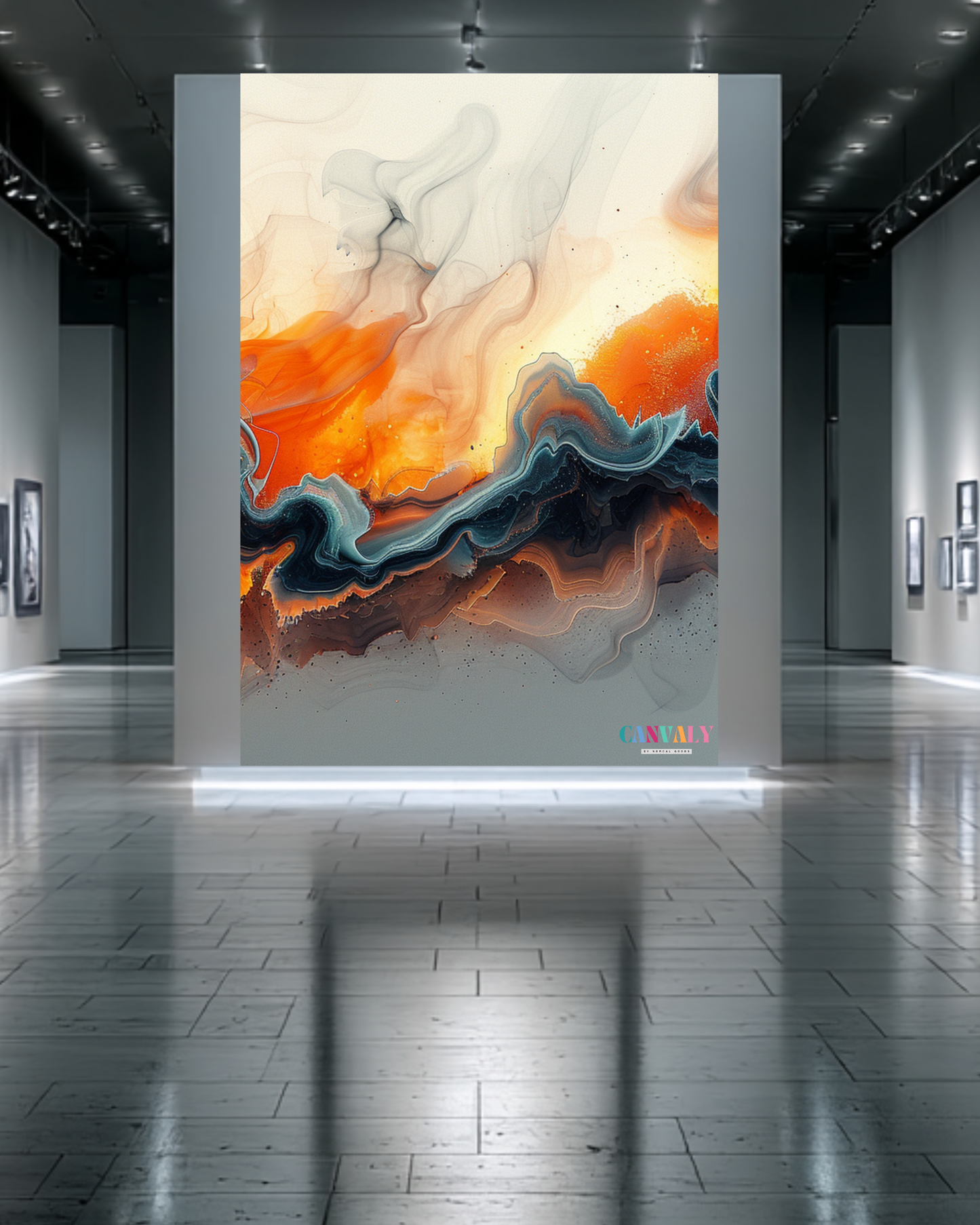 The Ember Tides Collection - Luminous Breakwater | Fine Art Digital Print | CANVALY™