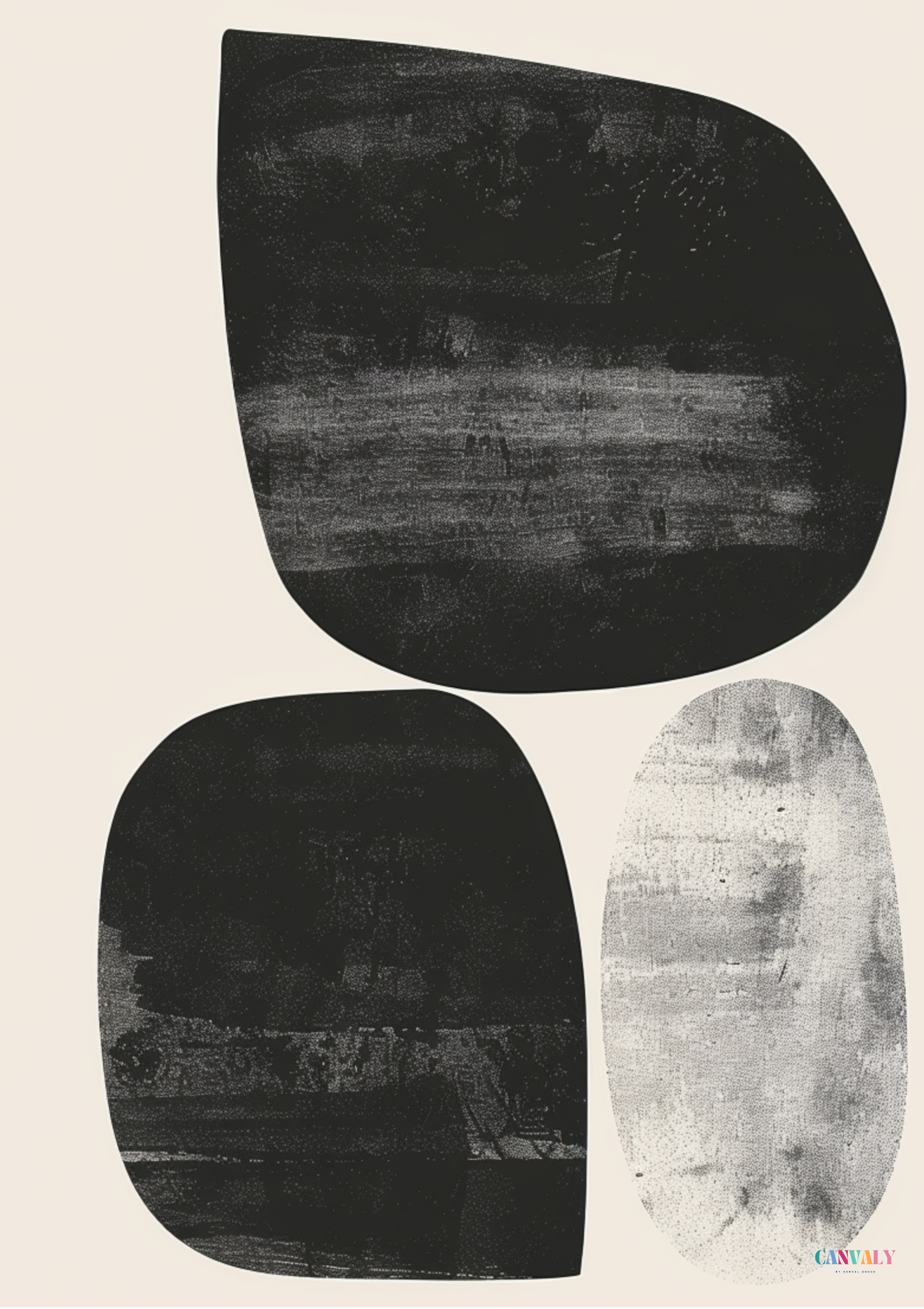 Calm Current – Minimalist Black & White Digital Wall Art (Instant Download)