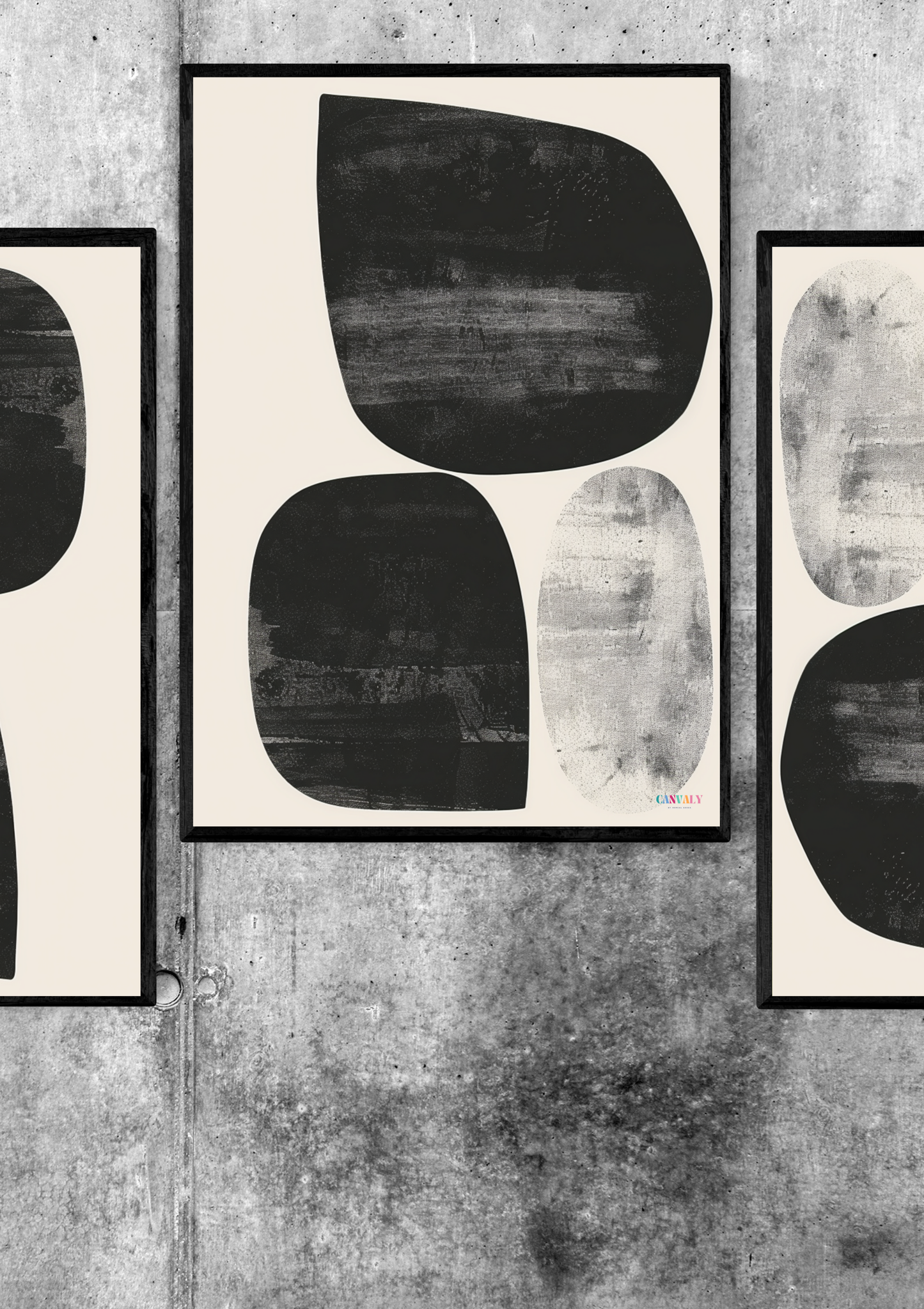 Calm Current – Minimalist Black & White Digital Wall Art (Instant Download)