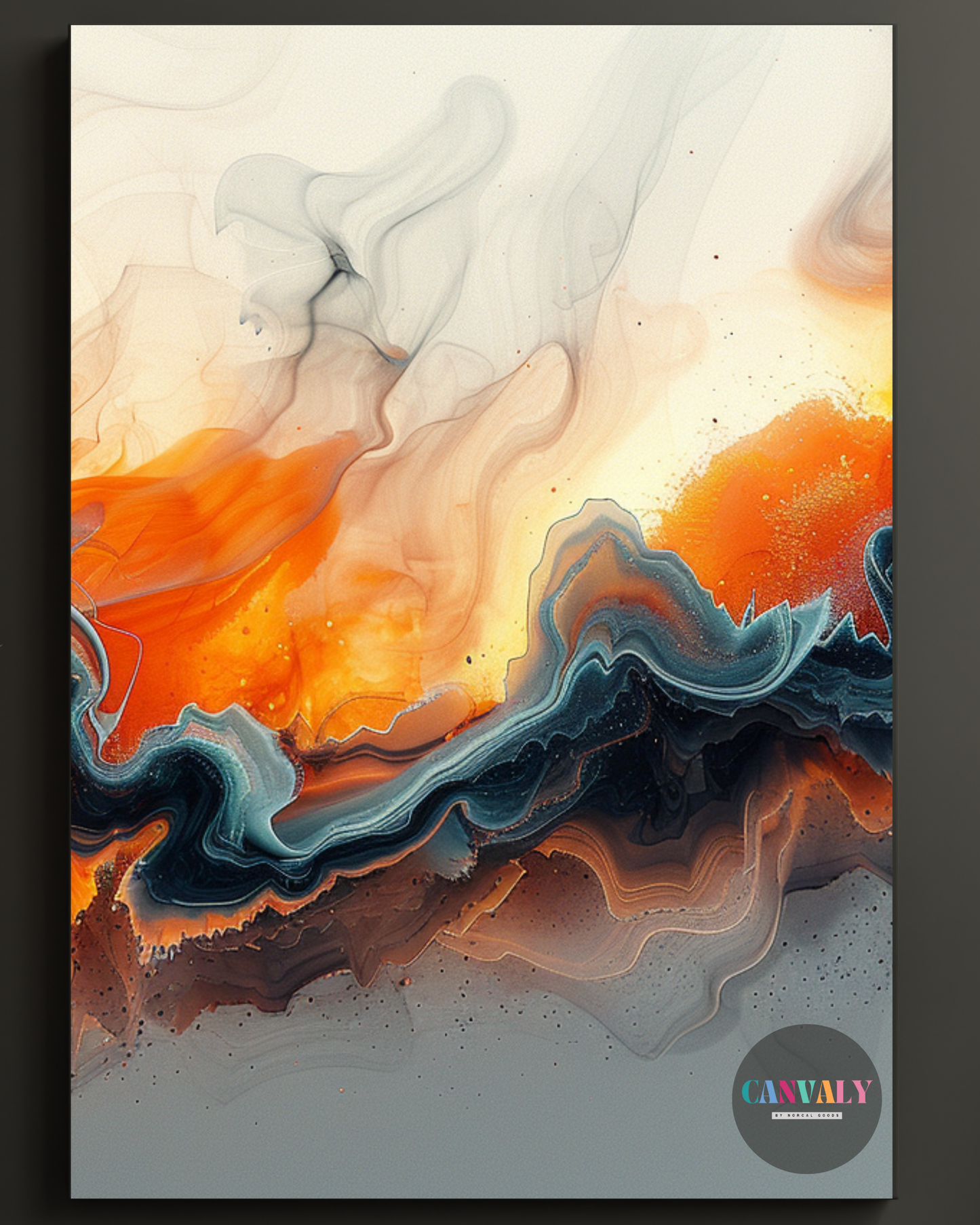 The Ember Tides Collection - Luminous Breakwater | Fine Art Digital Print | CANVALY™